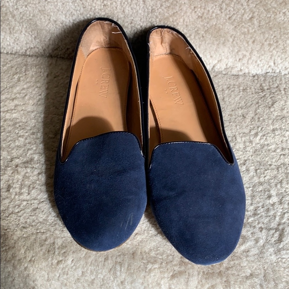 J crew navy loafers
